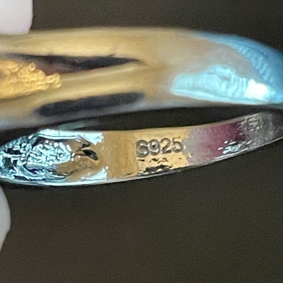 Oliver green cubic zirconia S925 silver ring size 7 - Picture 7 of 8